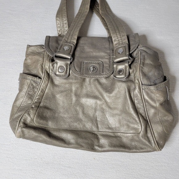 Marc By Marc Jacobs Womens Leather Gold Tone Twist Lock Shoulder Handbag - Picture 15 of 16